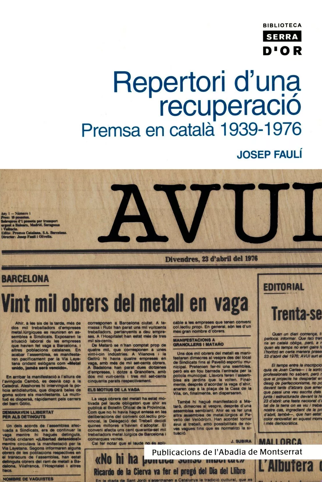 Portada del Libro Repertori Duna Recuperacio: Premsa En Catala 1939-1976 de Josep Fauli - 9788484157816