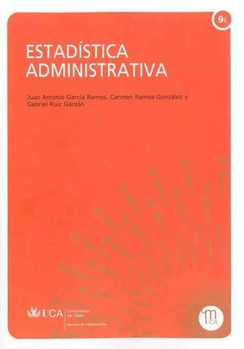 Portada del Libro Estadistica Administrativa de Juan Antonio Garcia Ramos - 9788498280661