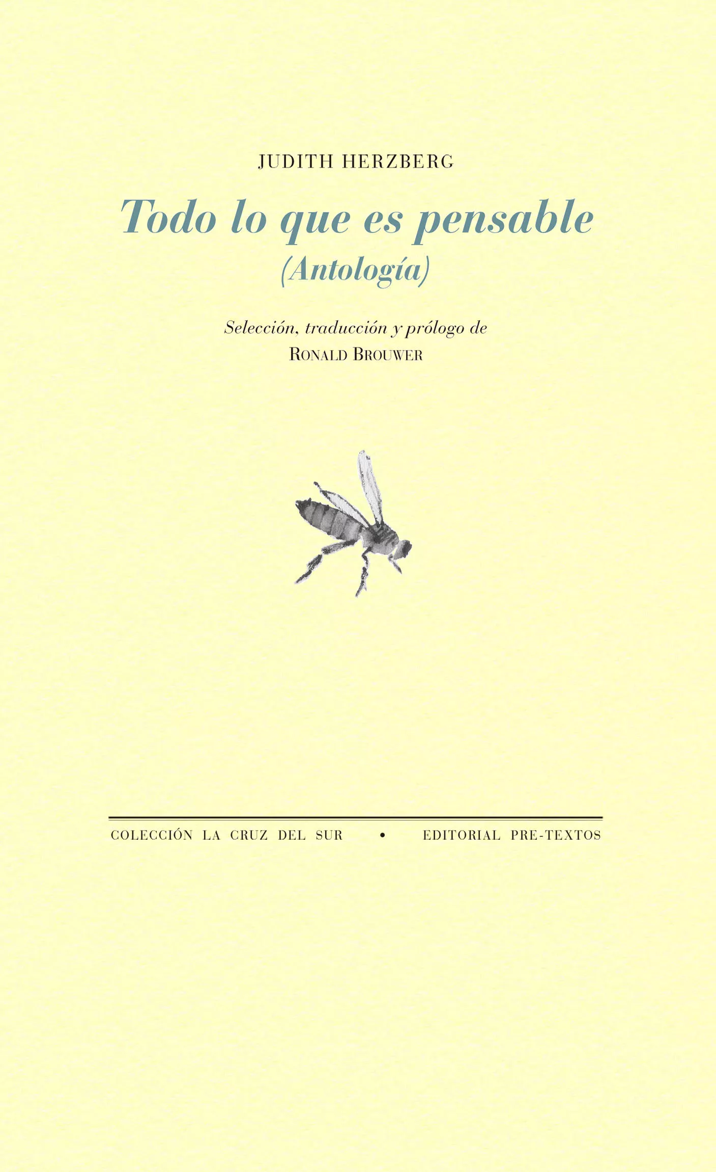 Portada del Libro Todo Lo Que Es Pensable (Antologia) de Judith Herzberg - 9788417830830