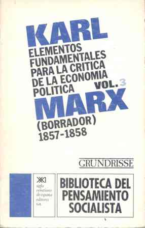 Portada del Libro Grundrisse (V.3) de Karl Marx - 9788432302237