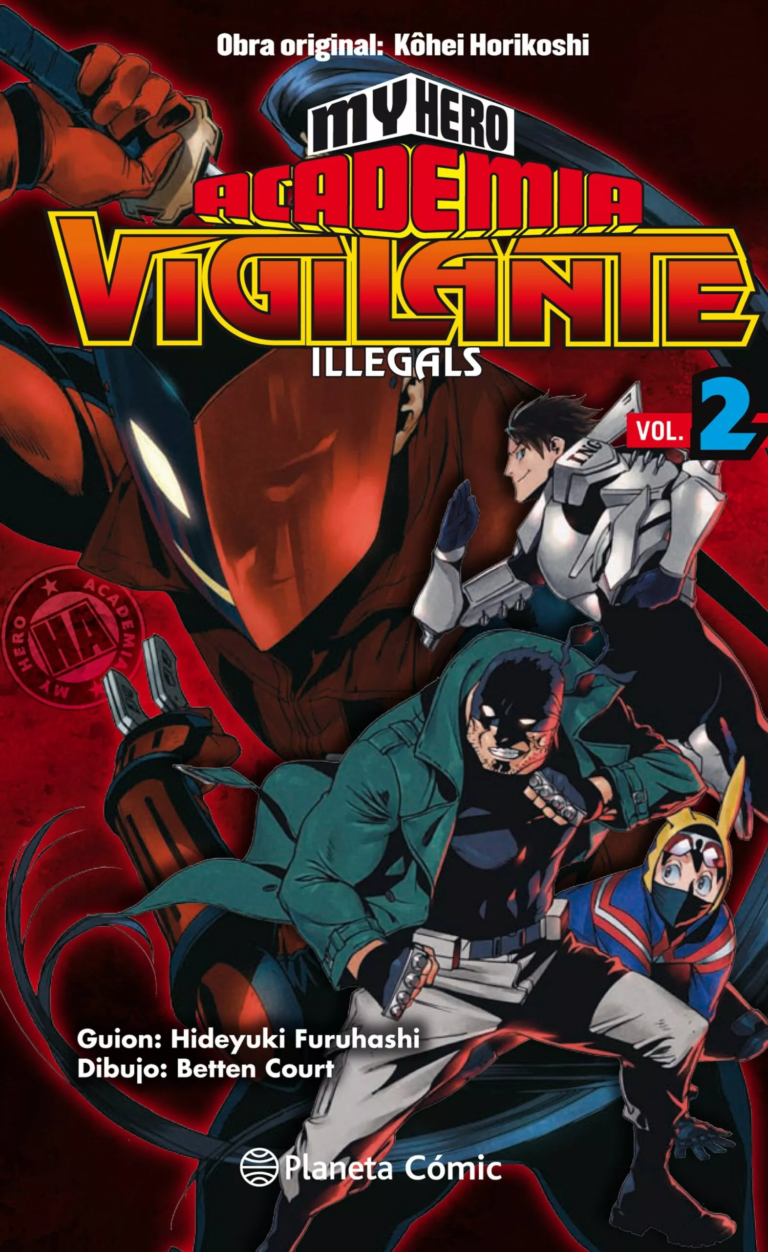 Portada del Libro My Hero Academia Vigilante Illegals Nº 02 de Kohei Horikoshi - 9788413411040