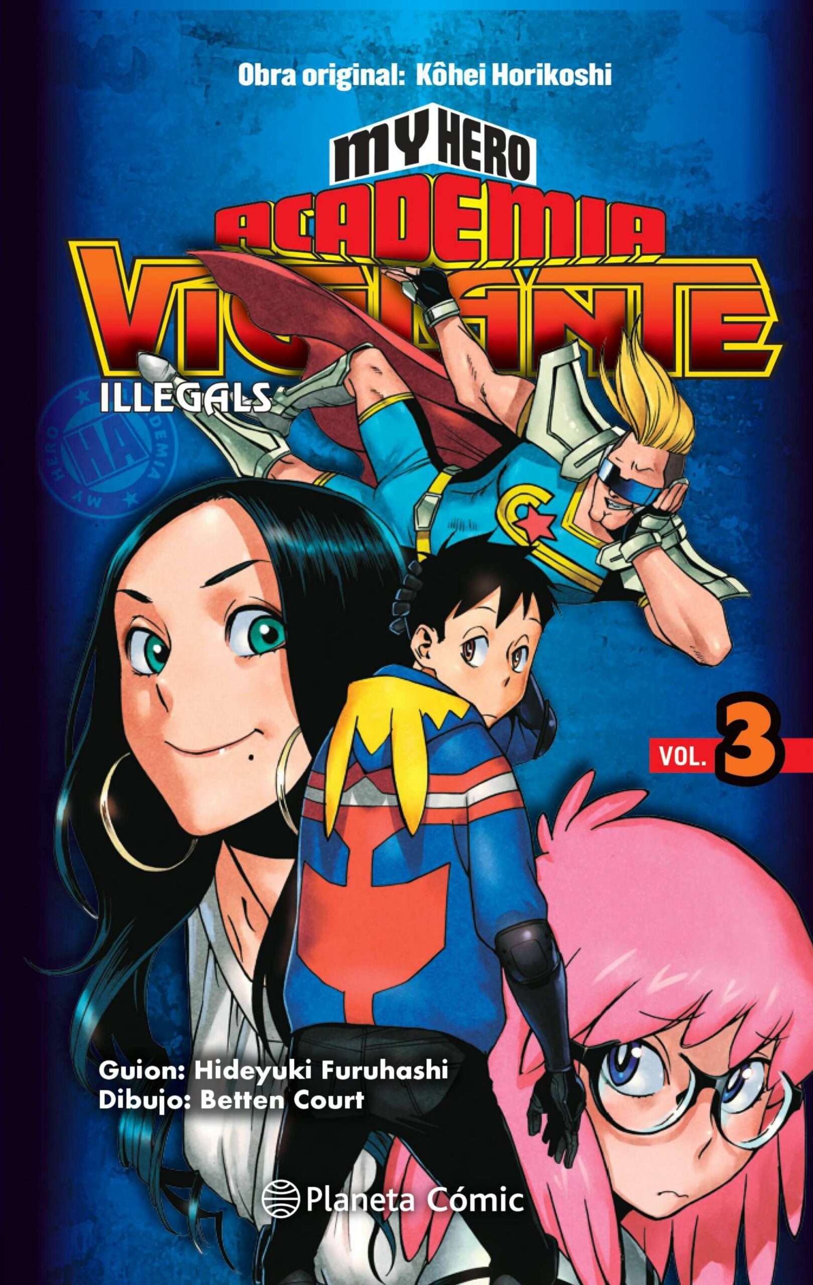 Portada del Libro My Hero Academia Vigilante Illegals Nº 03 de Kohei Horikoshi - 9788413411057
