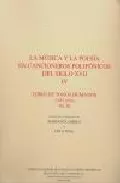 Portada del Libro La Musica Y La Poesia En Cancioneros Polifonicos Del Siglo Xvii ( Iv); de Lola Eds. Josa - 9788400083335