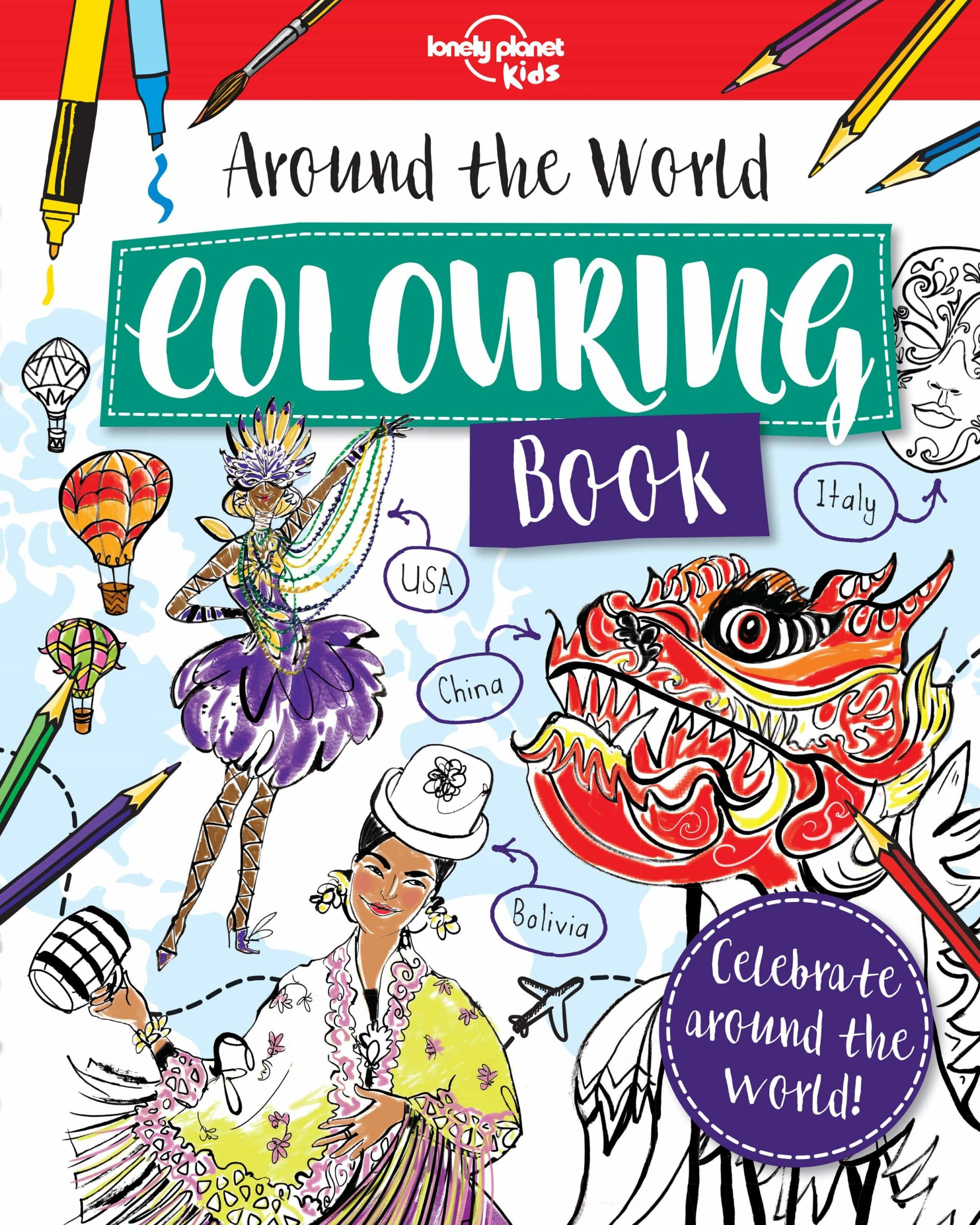 Portada del Libro Lonely Planet Around The World Colouring Book 2019 de - 9781788681117