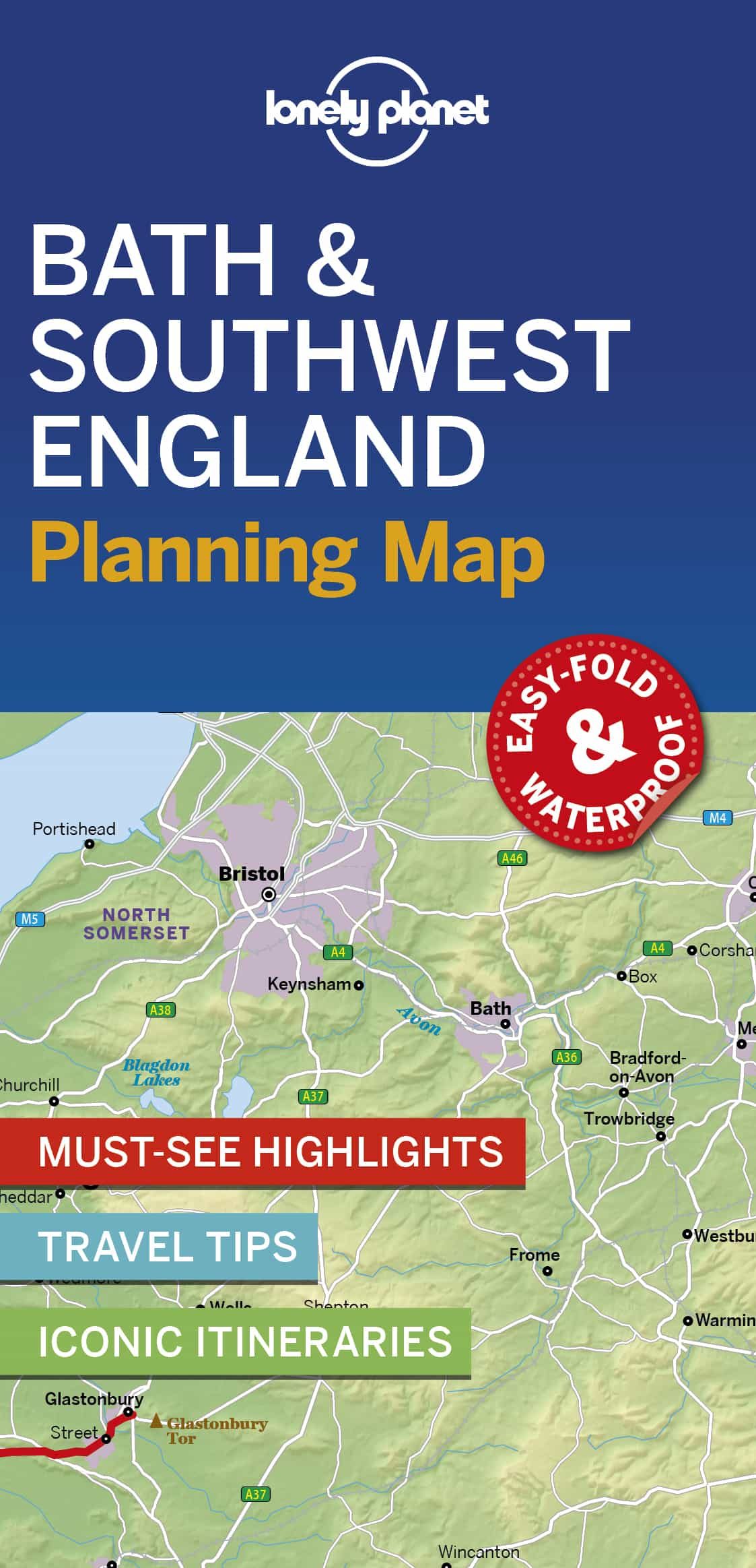 Portada del Libro Lonely Planet Bath & Southwest England Planning Map 1 2019 de - 9781788685900