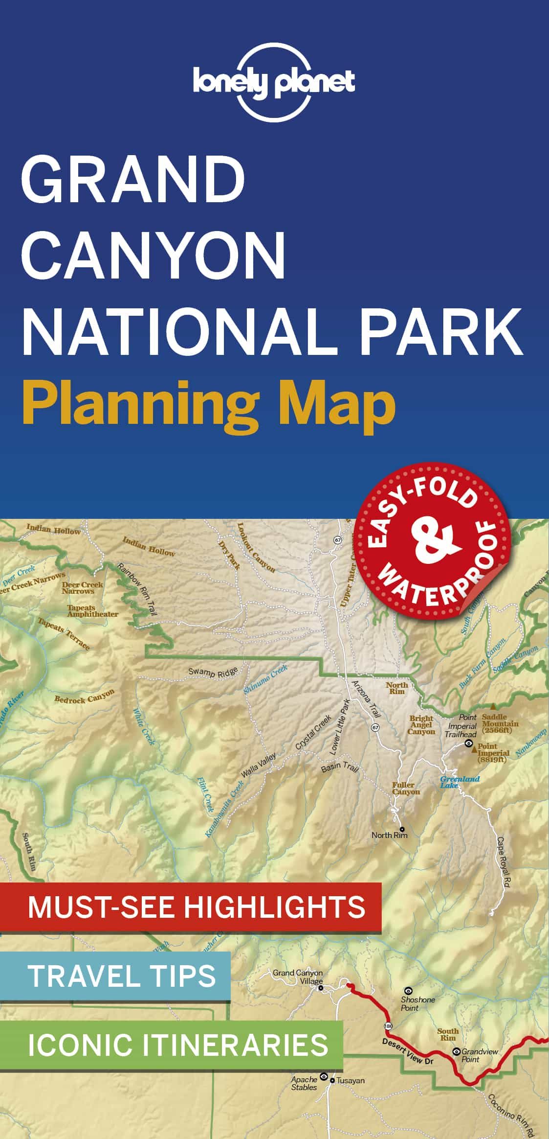 Portada del Libro Lonely Planet Grand Canyon National Park Planning Map 2019 de - 9781788685948