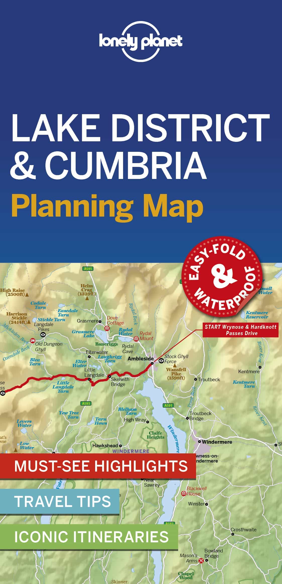 Portada del Libro Lonely Planet Lake District & Cumbria Planning Map 1 2019 de - 9781788685962