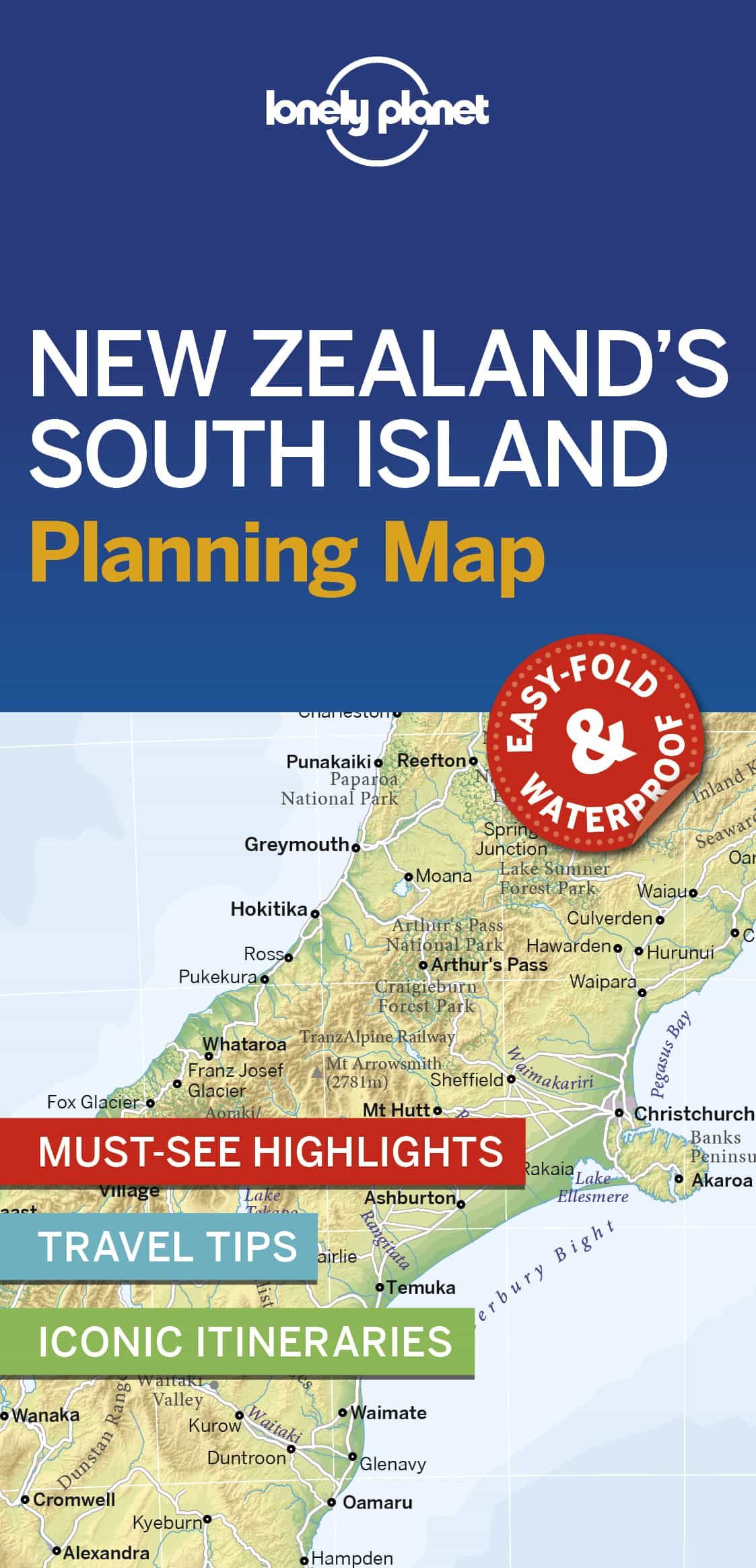 Portada del Libro Lonely Planet New Zealands South Island Planning Map 1 2019 de - 9781788685993