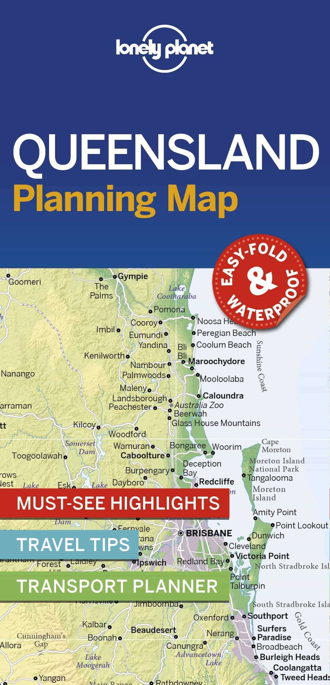 Portada del Libro Lonely Planet Queensland Planning Map 1 2019 de - 9781788686044