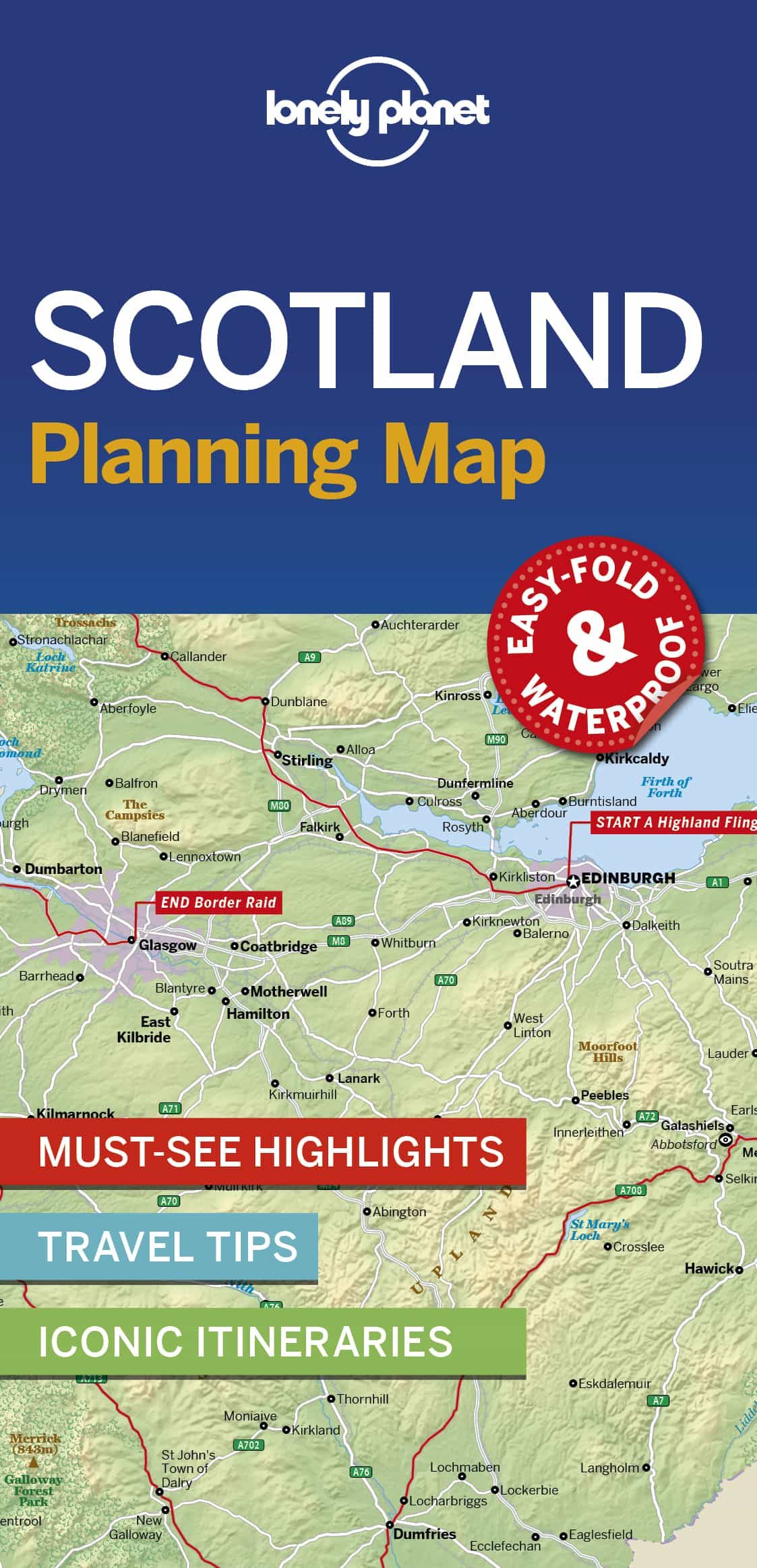 Portada del Libro Lonely Planet Scotland Planning Map 1 2019 de - 9781788686051