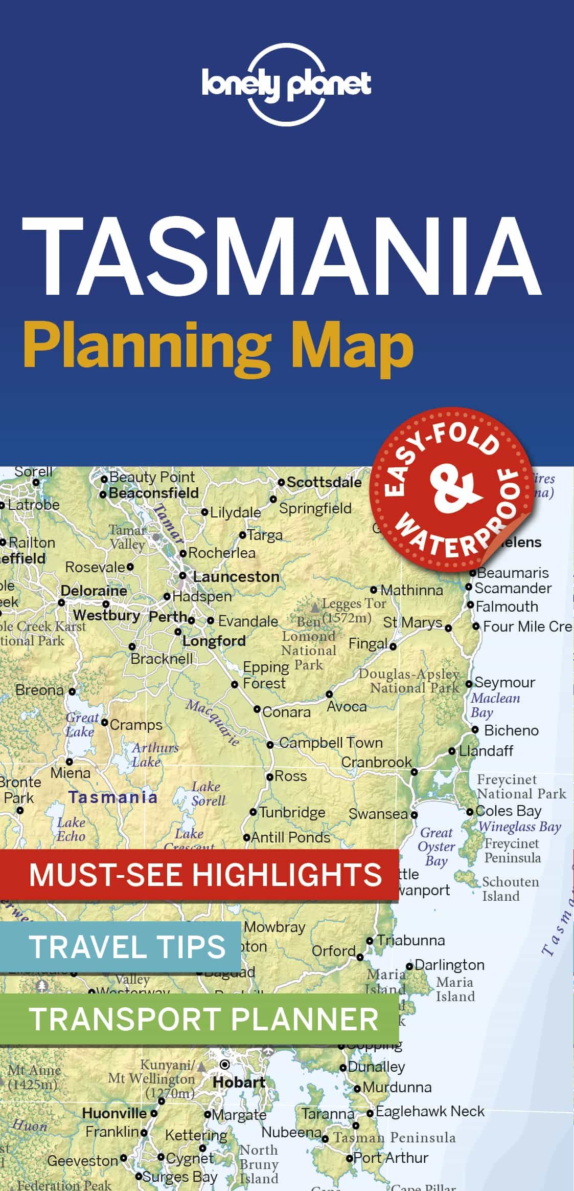 Portada del Libro Lonely Planet Tasmania Planning Map 1 2019 de - 9781788686105