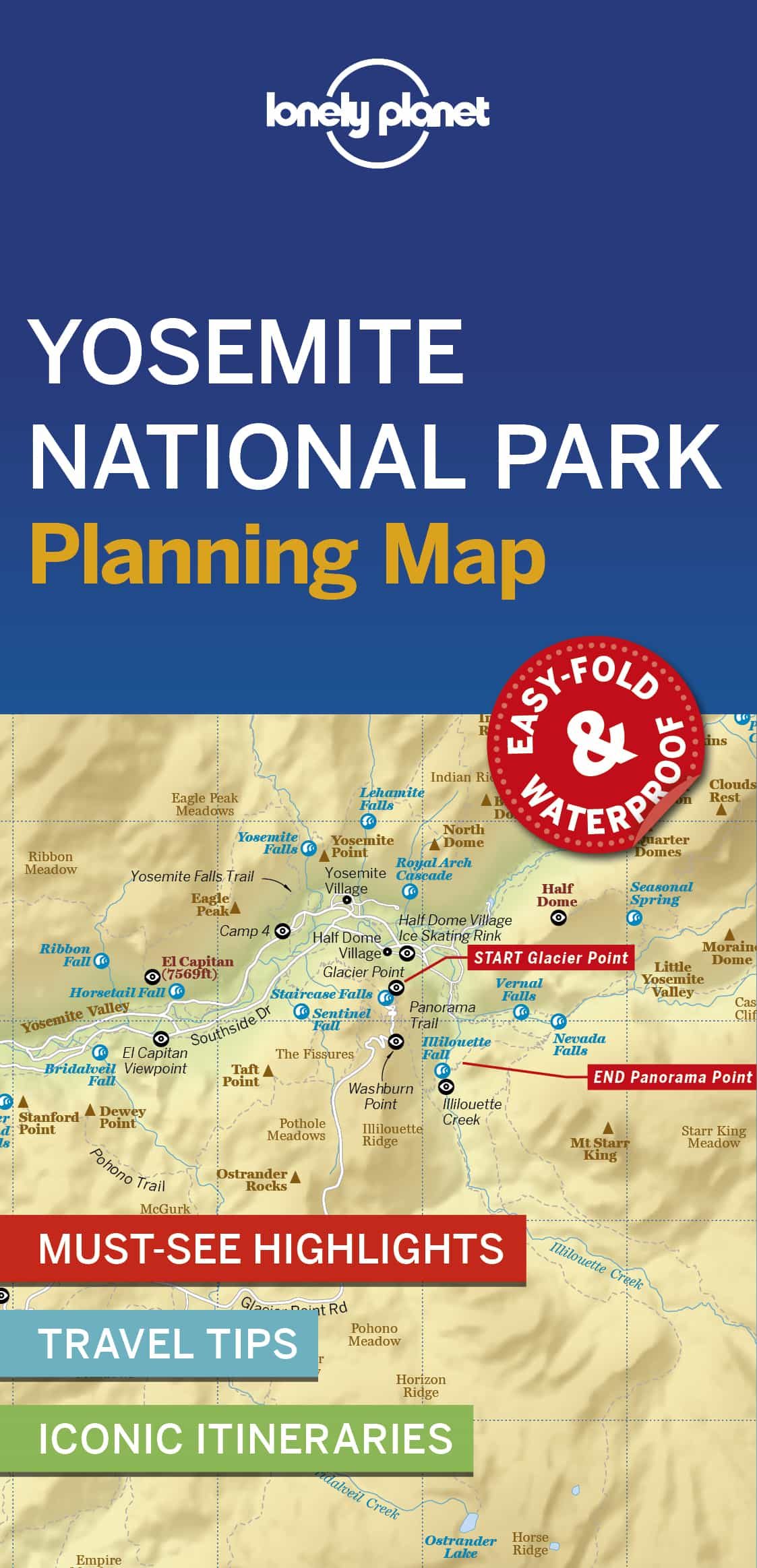 Portada del Libro Lonely Planet Yosemite National Park Planning Map 1 2019 de - 9781788686150