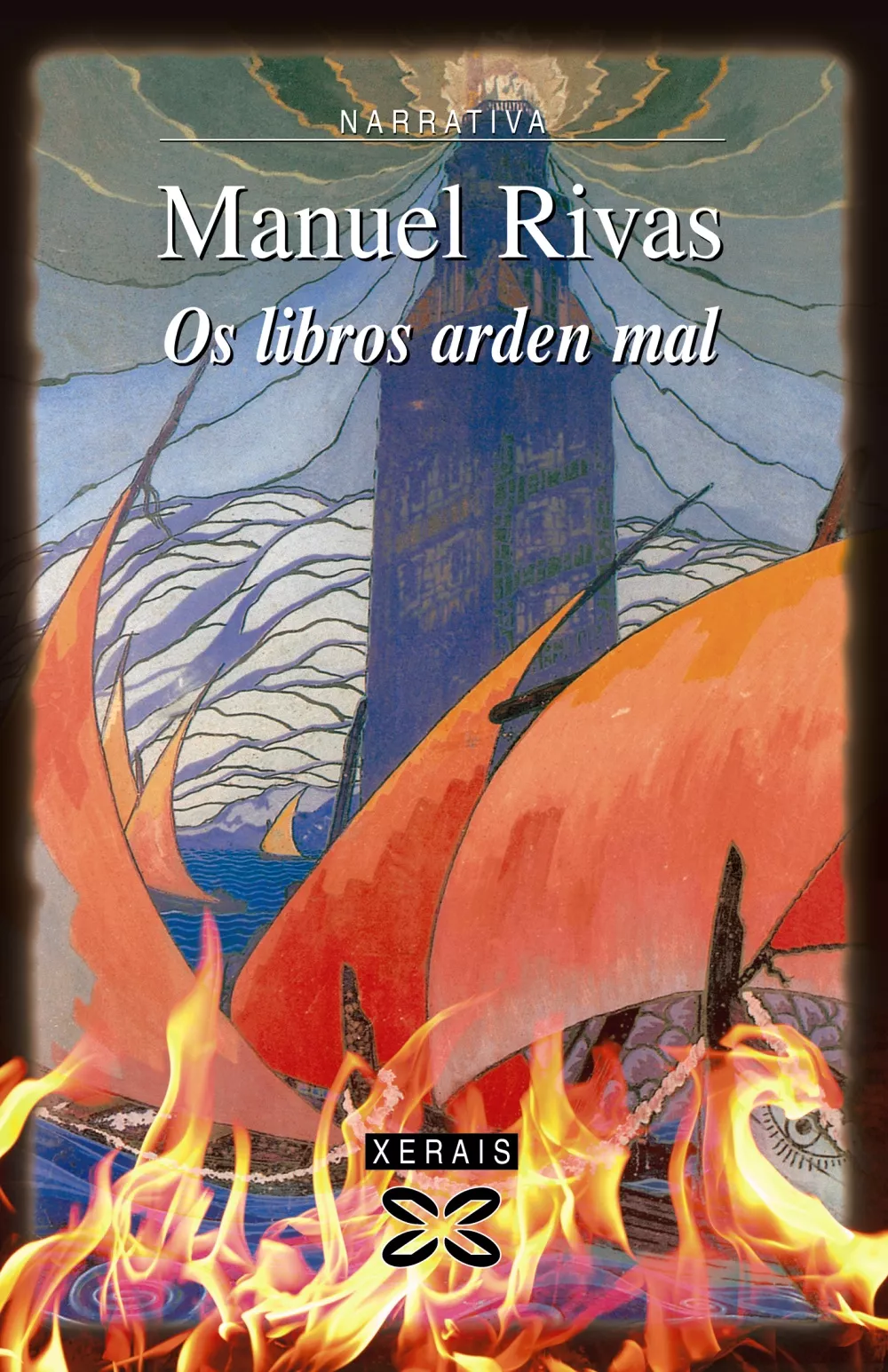 Portada del Libro Os Libros Arden Mal de Manuel Rivas - 9788497824613