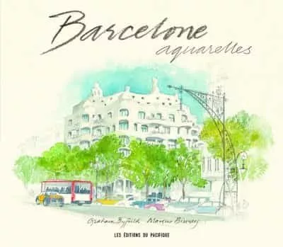 Portada del Libro Barcelone Aquarelles de Marcus Binney - 9782878682557