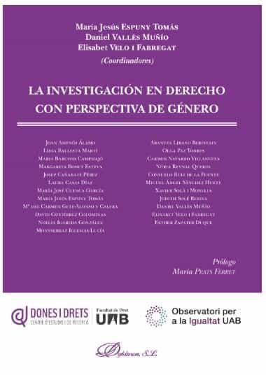 Portada del Libro Investigacion En Derecho Con Perspectiva De Genero La de Maria Jesus Espuny Tomas - 9788413246017