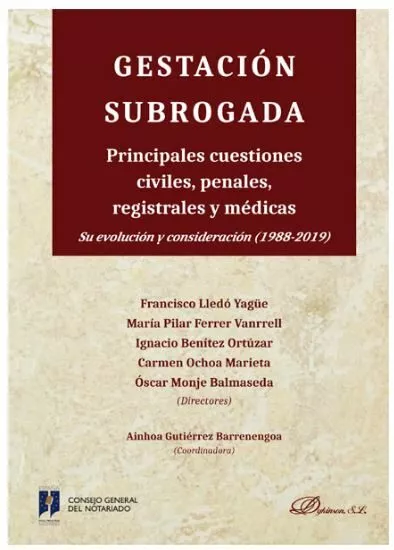 Portada del Libro Gestacion Subrogada de Maria Pilar Ferrer Vanrrell - 9788413242897