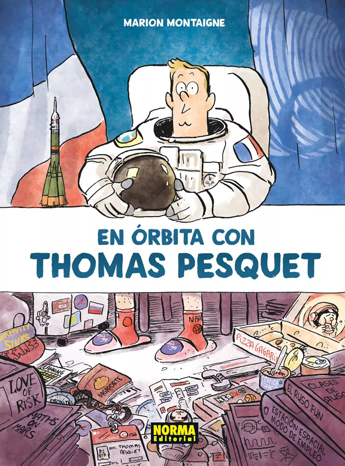 Portada del Libro En Orbita Con Thomas Pesquet de Marion Montaigne - 9788467938623
