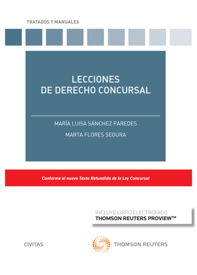 Portada del Libro Lecciones De Derecho Concursal de Marta Flores Segura - 9788413460499