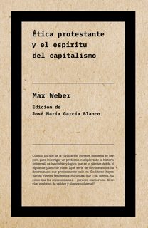 Portada del Libro Ética Protestante Y El Espíritu Del Capitalismo (Ne) de Max Weber - 9788417893705