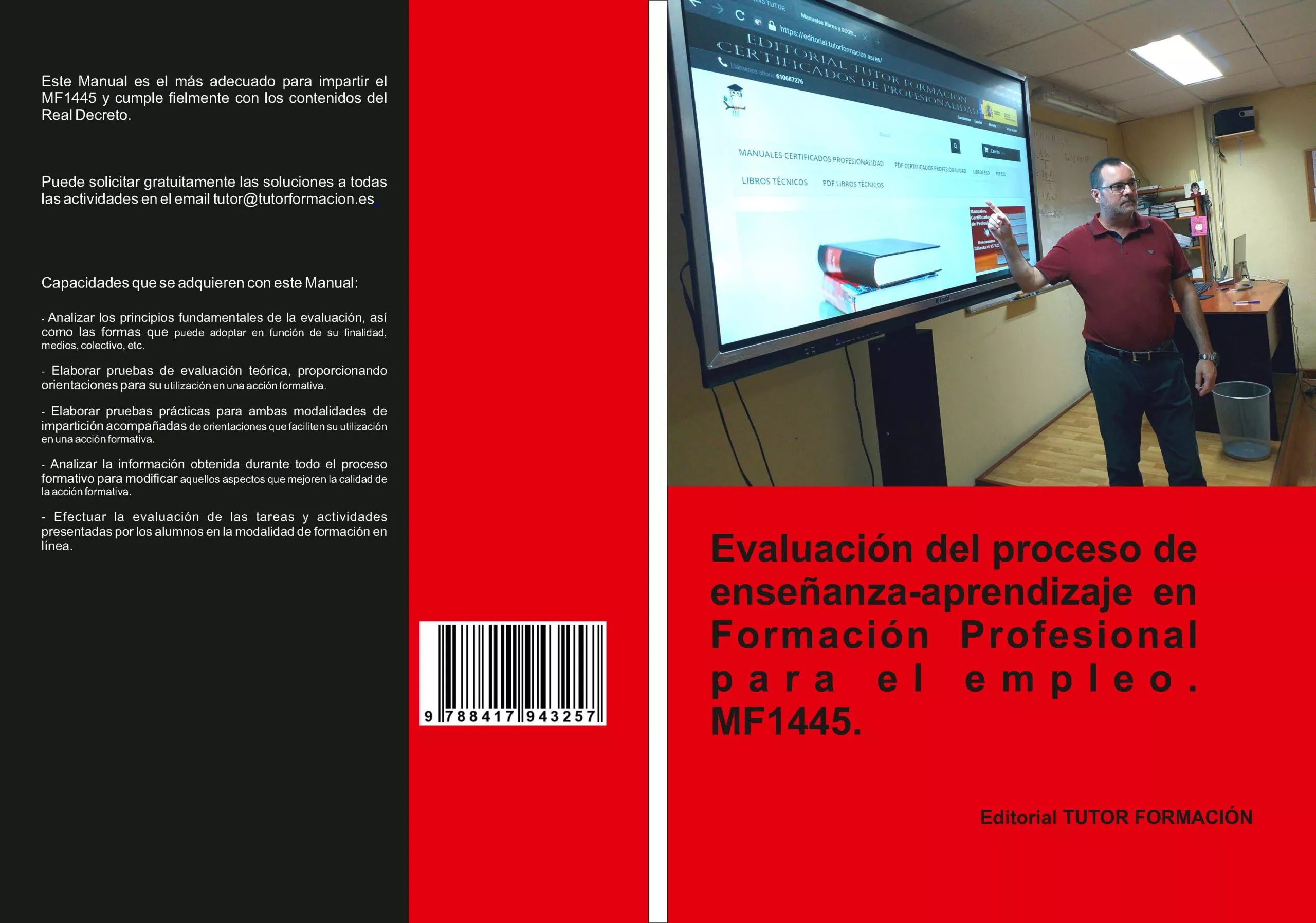 Portada Del Libro Mf1445 Evaluacion Del Proceso De Enseñanza-Aprendizaje En Formacion Pr De Miguel Angel Ladron De Guevara - 9788417943257