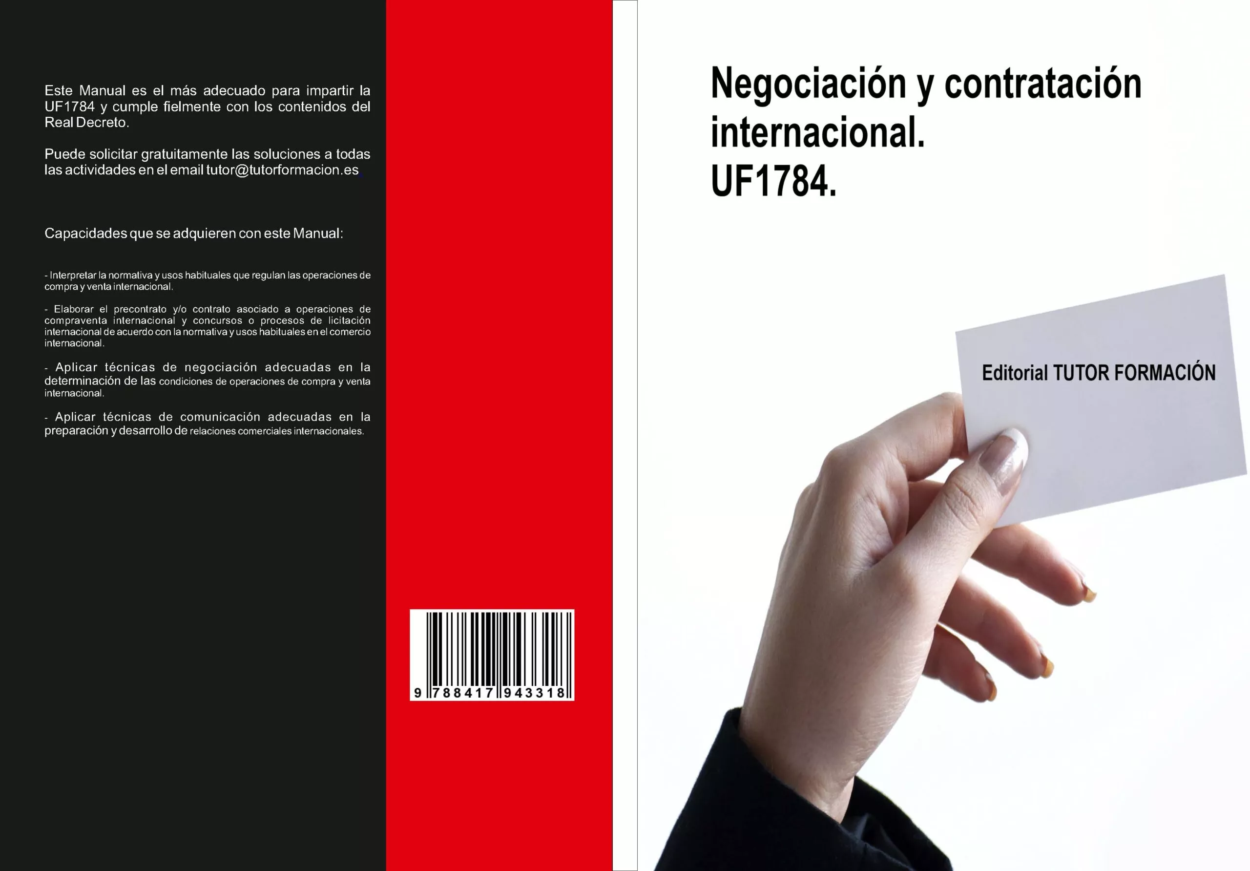Portada del Libro Uf1784- Negociacion Y Contratacion Internacional de Miguel Angel Ladron De Guevara - 9788417943318