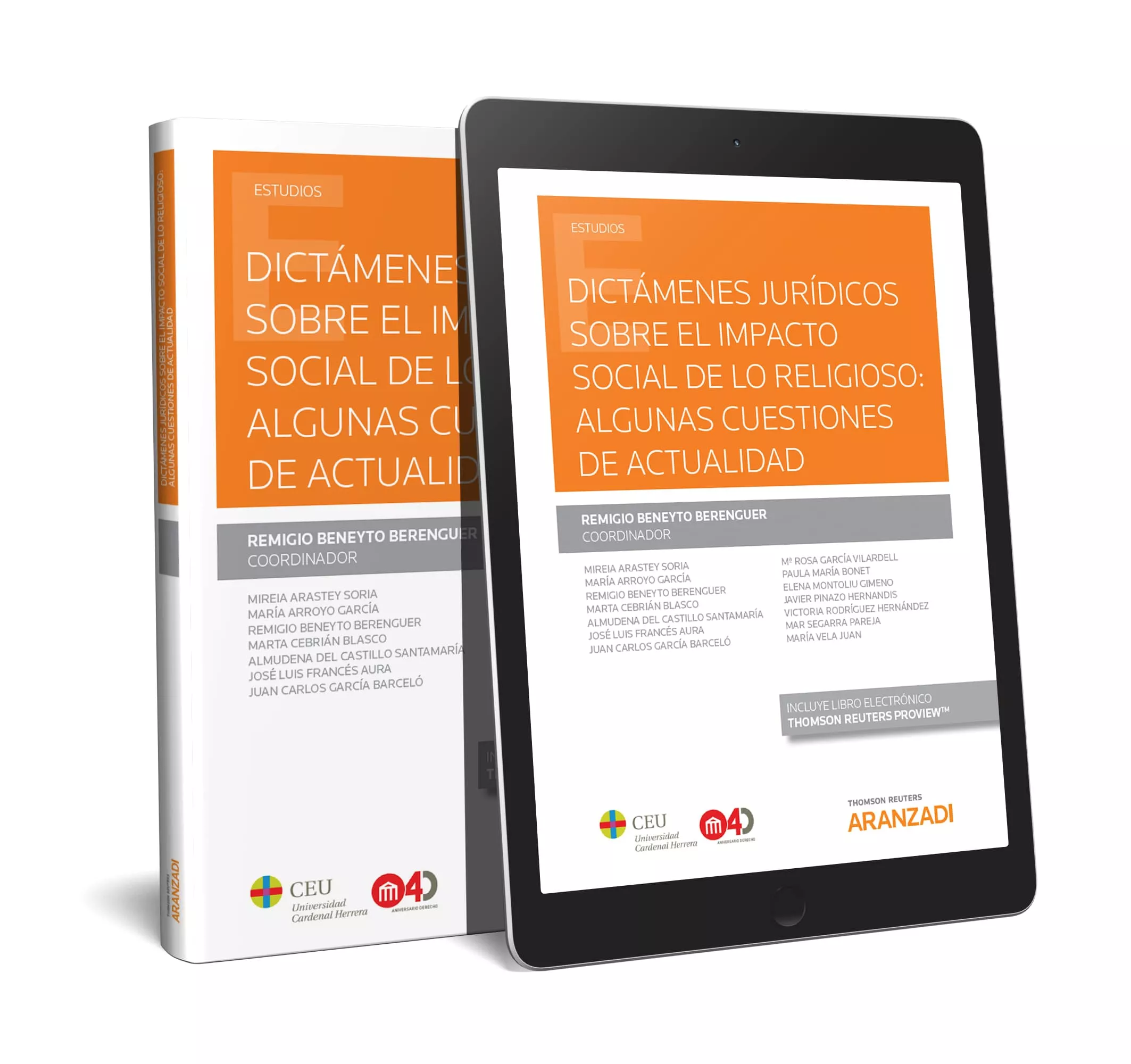 Portada del Libro Dictámenes Jurídicos Sobre El Impacto Social De Lo Religioso: Alg Unas de Mireia Arastey Soria - 9788413081410