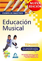 Portada del Libro Cuerpo De Maestros: Temario De Educacion Musical de Montemayor Dominguez Marquez - 9788466562324