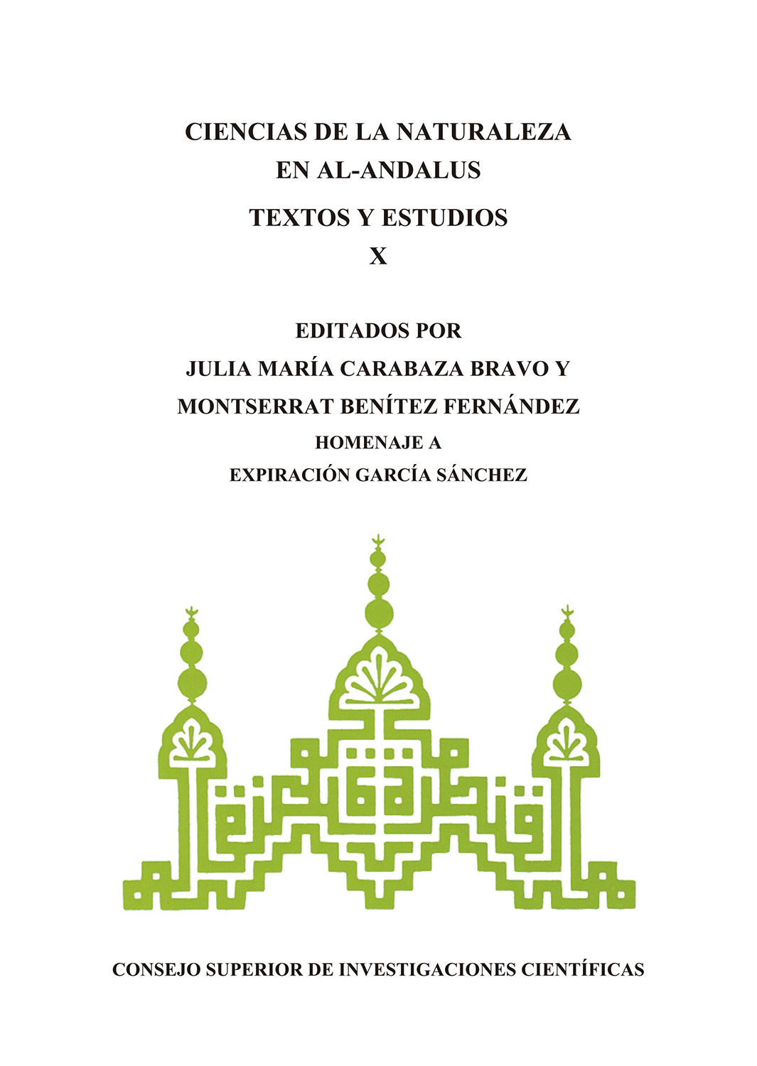 Portada del Libro Ciencias De La Naturaleza En Al-Andalus de Montserrat Benitez Fernandez - 9788400105006