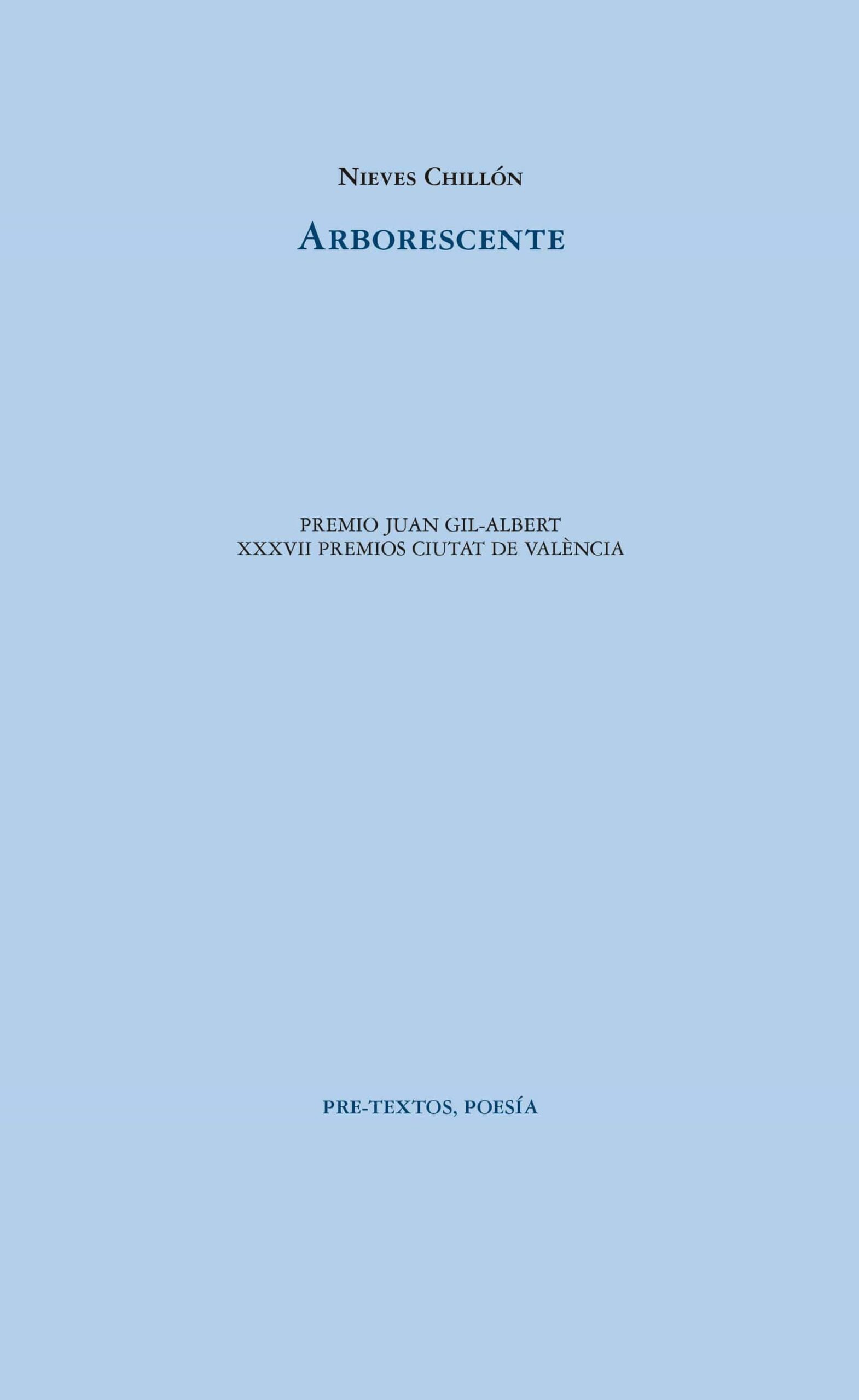 Portada del Libro Arborescente de Nieves Chillon - 9788418178184