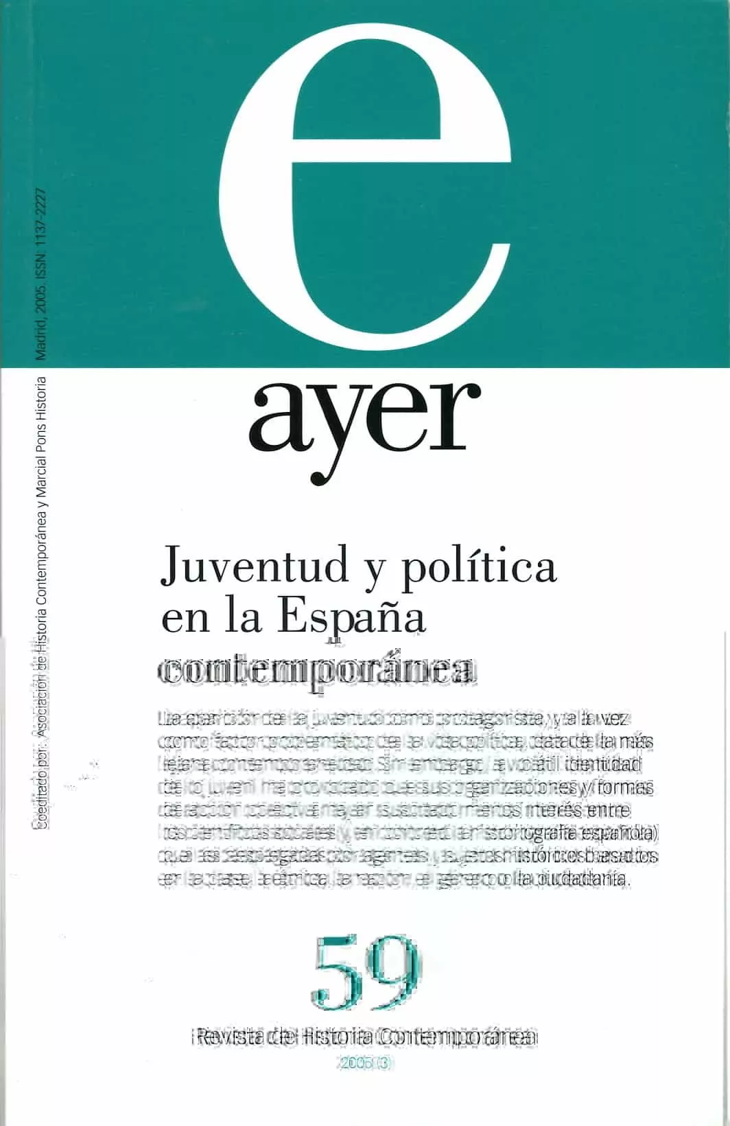 Portada del Libro Ayer Nº 58 (Revista De Historia Contemporanea): Historia De La Le Ctur de Pedro Ruiz Torres - 9788496467095
