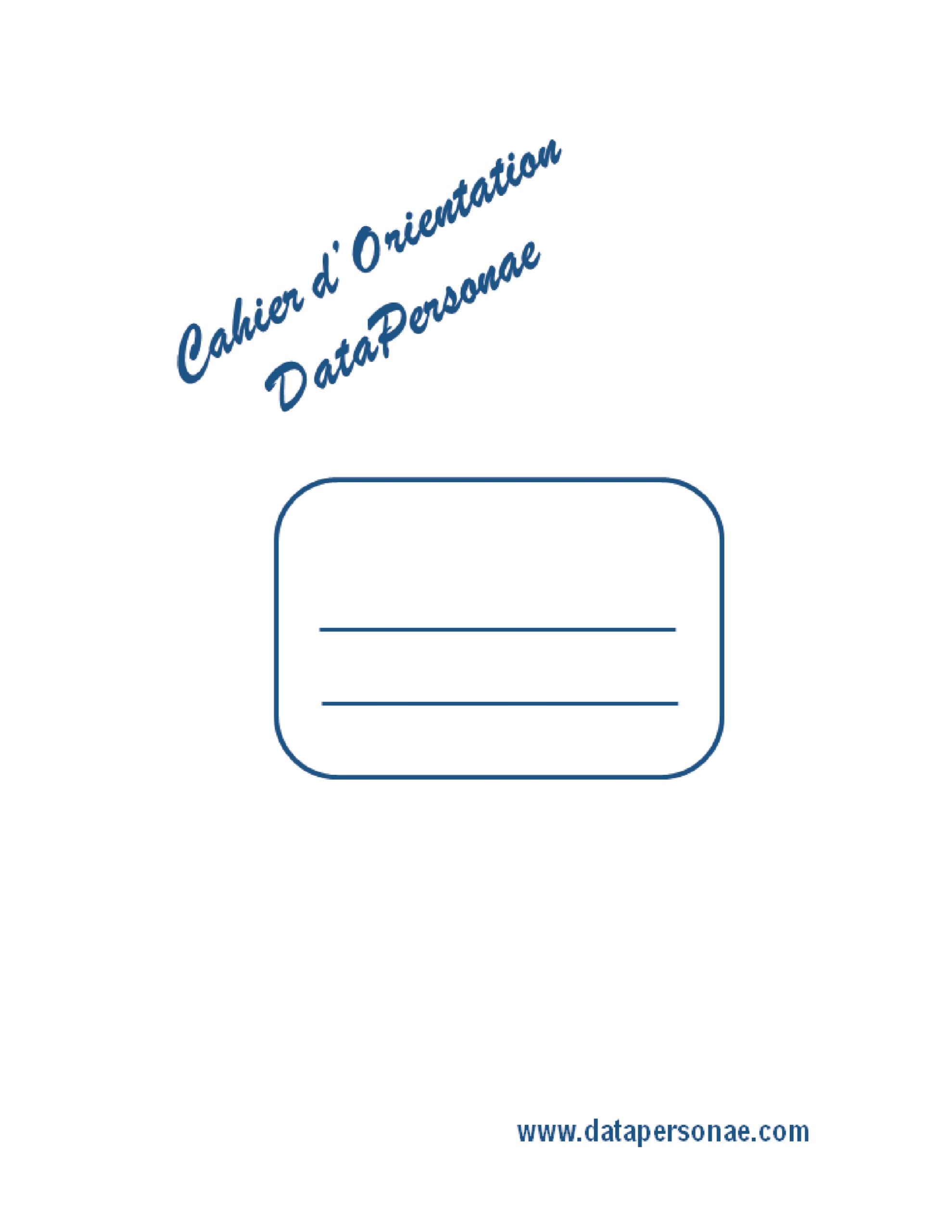 Portada del Libro Cahier D Orientation Datapersonae de Pierric Oudart - 9782322191604