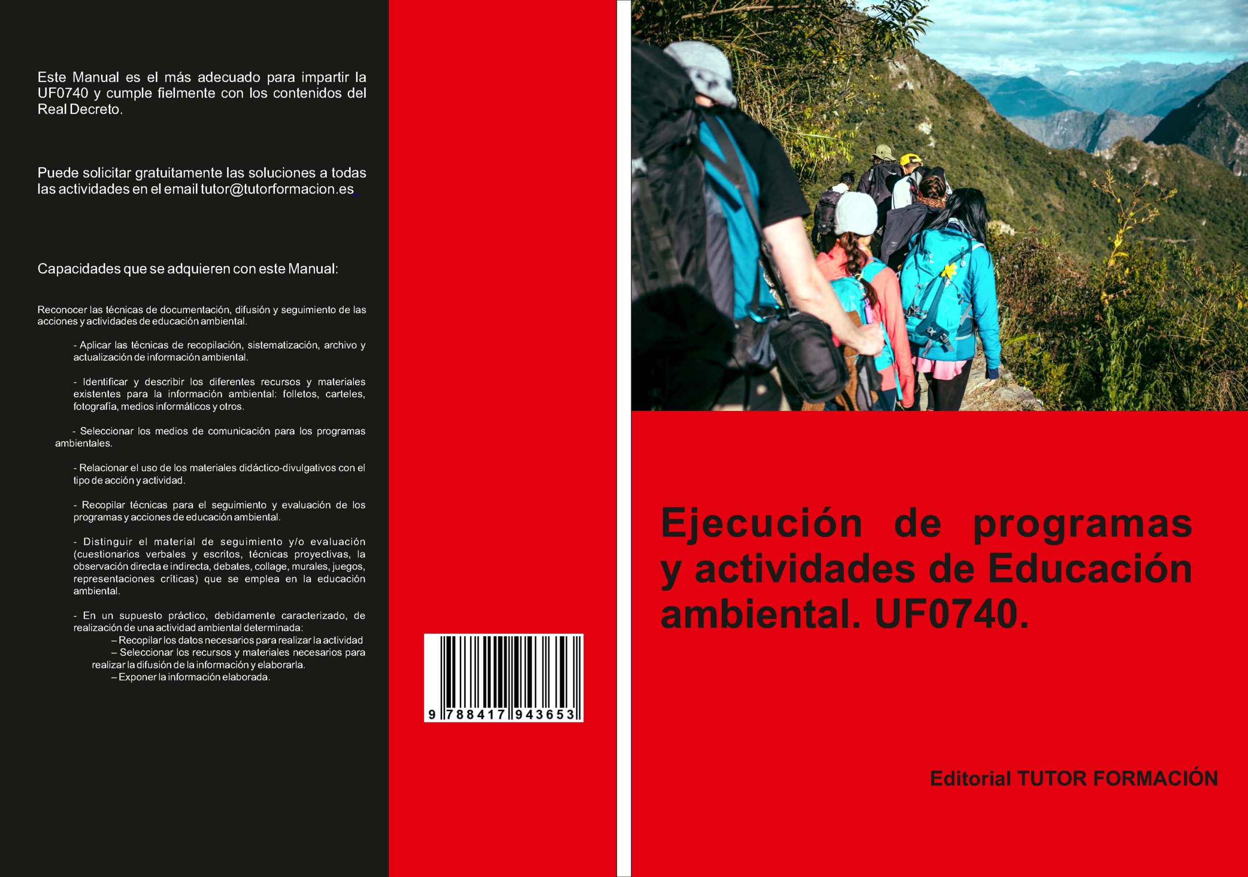 Portada del Libro Uf0740 Ejecucion De Programas Y Actividades De Educacion Ambiental de Pilar Gonzalez Molina - 9788417943653