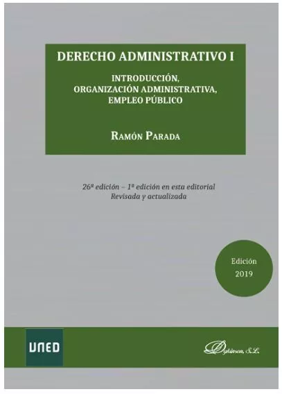 Portada del Libro Derecho Administrativo I (26ª Ed.2019) de Ramon Parada - 9788413241739