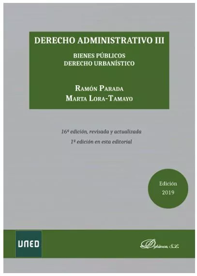 Portada del Libro Derecho Administrativo Iii (16ª Ed. 2019) de Ramon Parada - 9788413241753