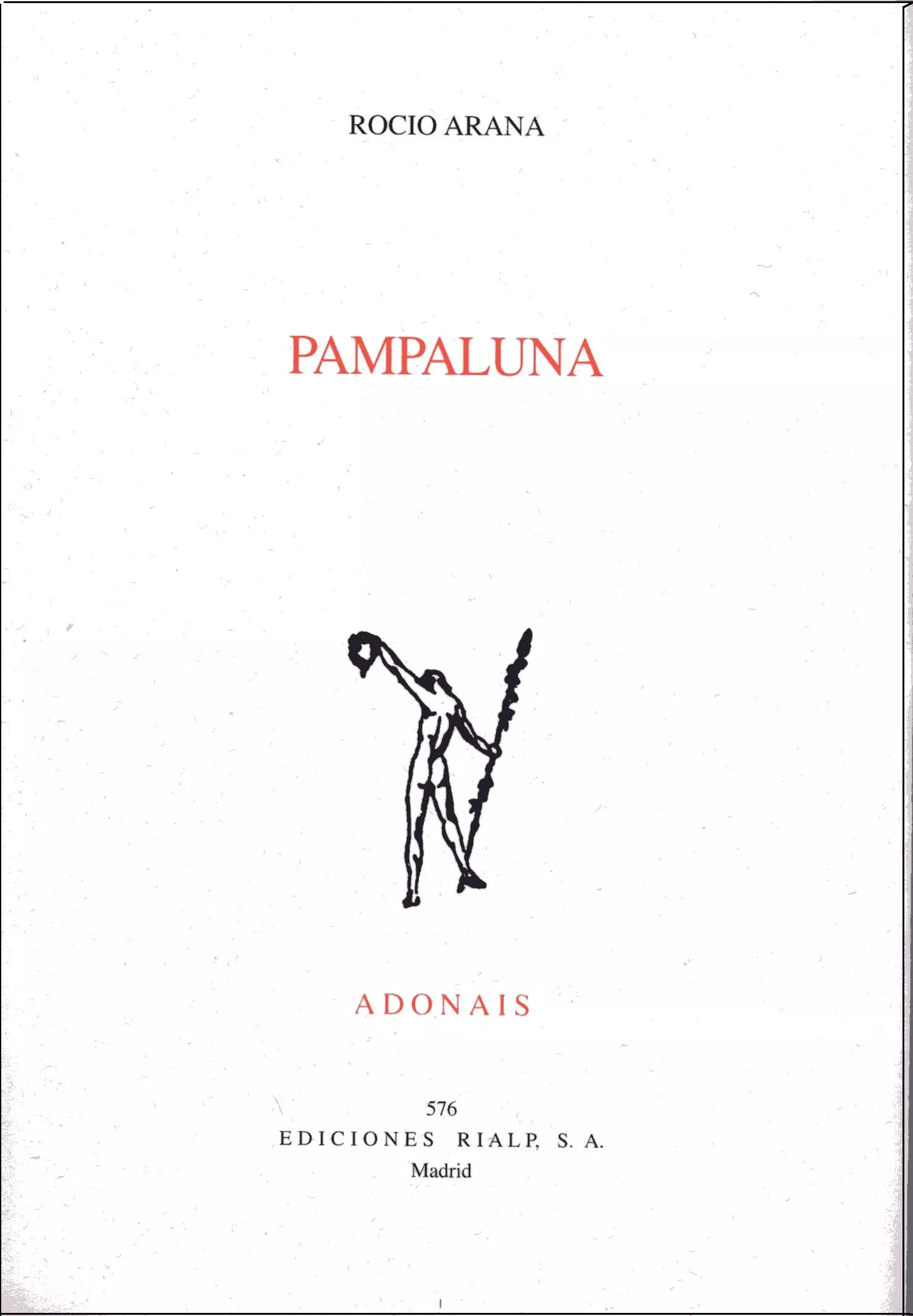 Portada del Libro Pampaluna de Rocio Arana - 9788432135224