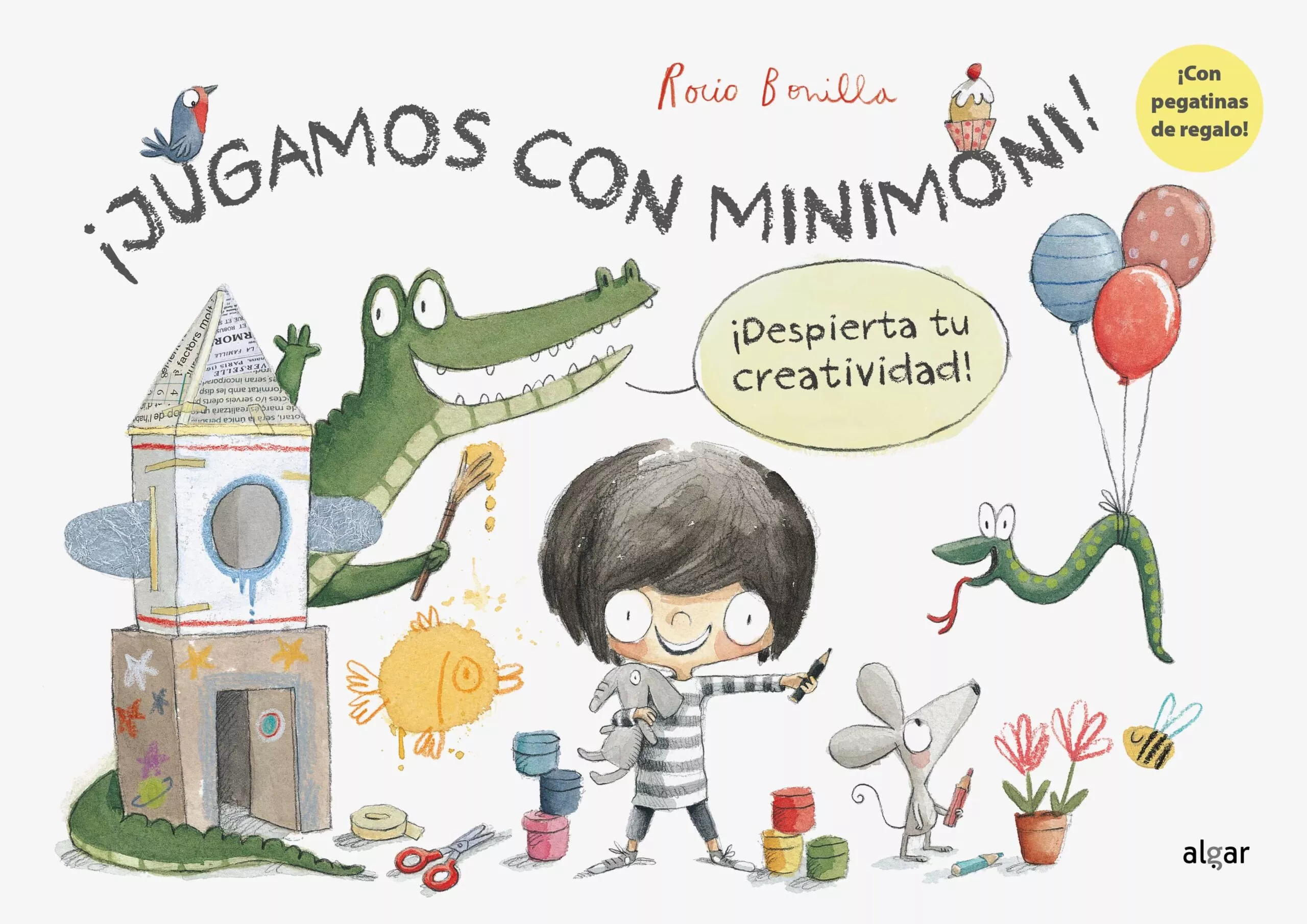 Portada del Libro ¡Jugamos Con Minimoni! ¡Despierta Tu Creatividad! de Rocio Bonilla - 9788491423638