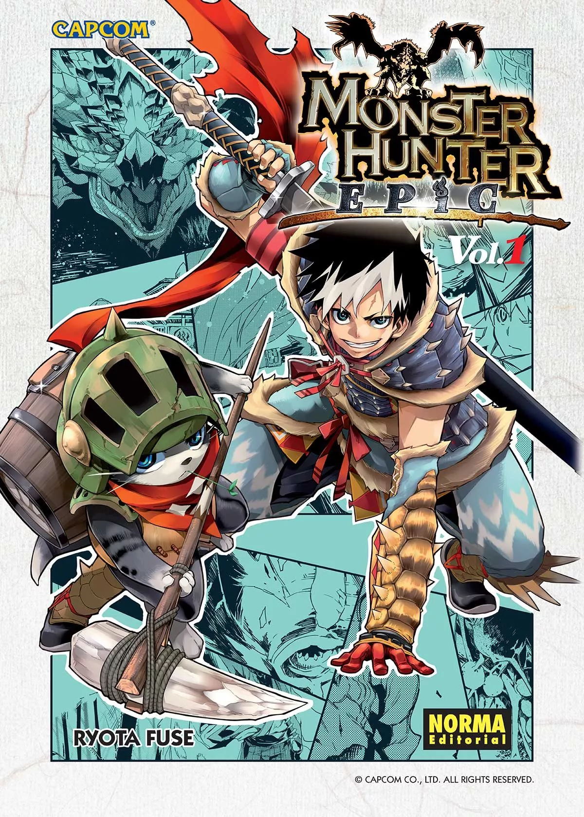 Portada del Libro Monster Hunter Epic 1 de Ryota Fuse - 9788467937862