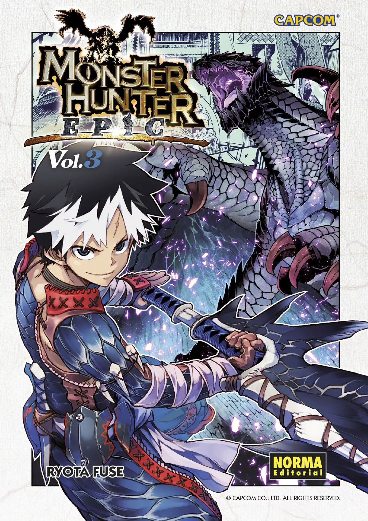 Portada del Libro Monster Hunter Epic 3 de Ryuta Fuse - 9788467937886