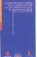 Portada del Libro Cuestiones Relevantes En La Aplicacion De La Ley Organica 5/2000 De Re de Sara (Coord.) Diez Riaza - 9788484681304