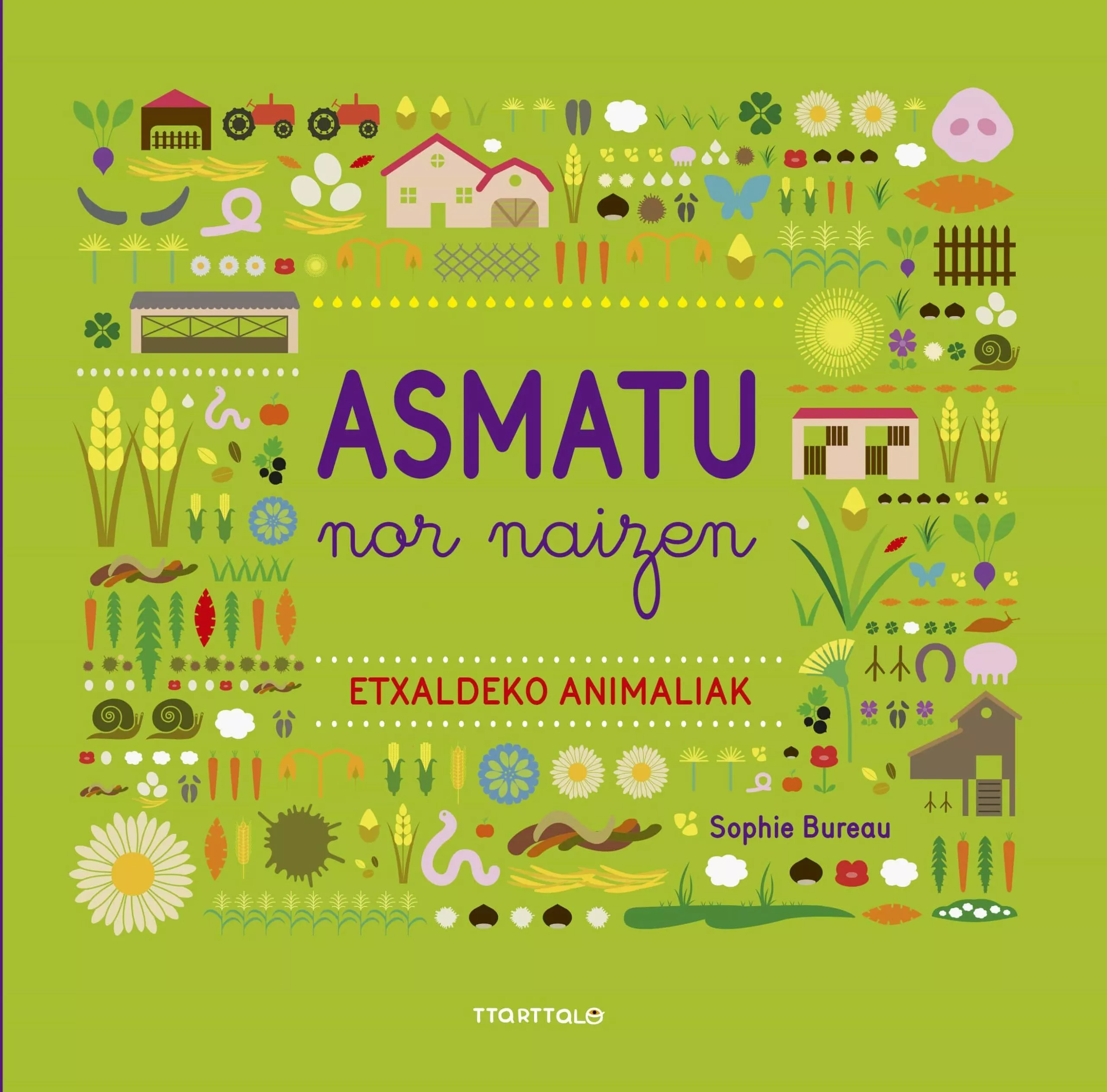 Portada del Libro Asmatu Nor Naizen: Etxaldeko Animaliak de Sophie Bureau - 9788498438574