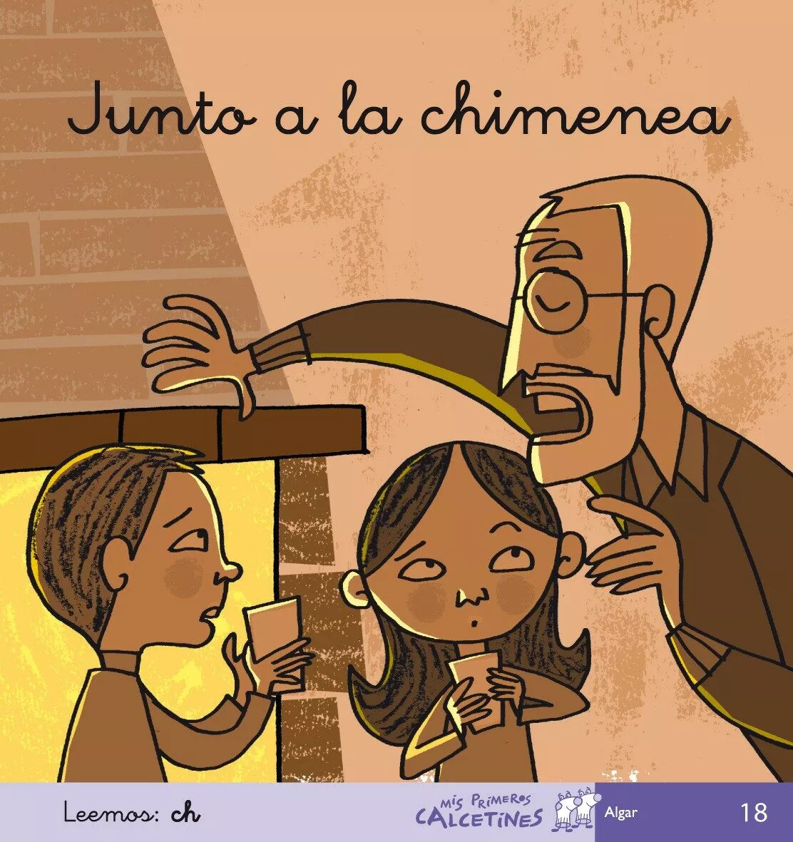 Portada del Libro Junto A La Chimenea (Mis Primeros Calcetines; 18) (Cursiva) de Teresa Soler - 9788496514485