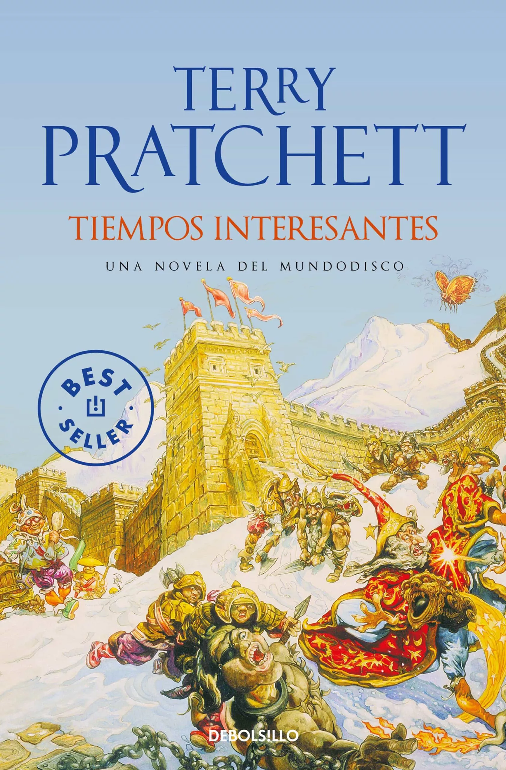 Portada del Libro Tiempos Interesantes (Mundodisco 17 / Rincewind 5 / Los Magos 6) de Terry Pratchett - 9788483460832