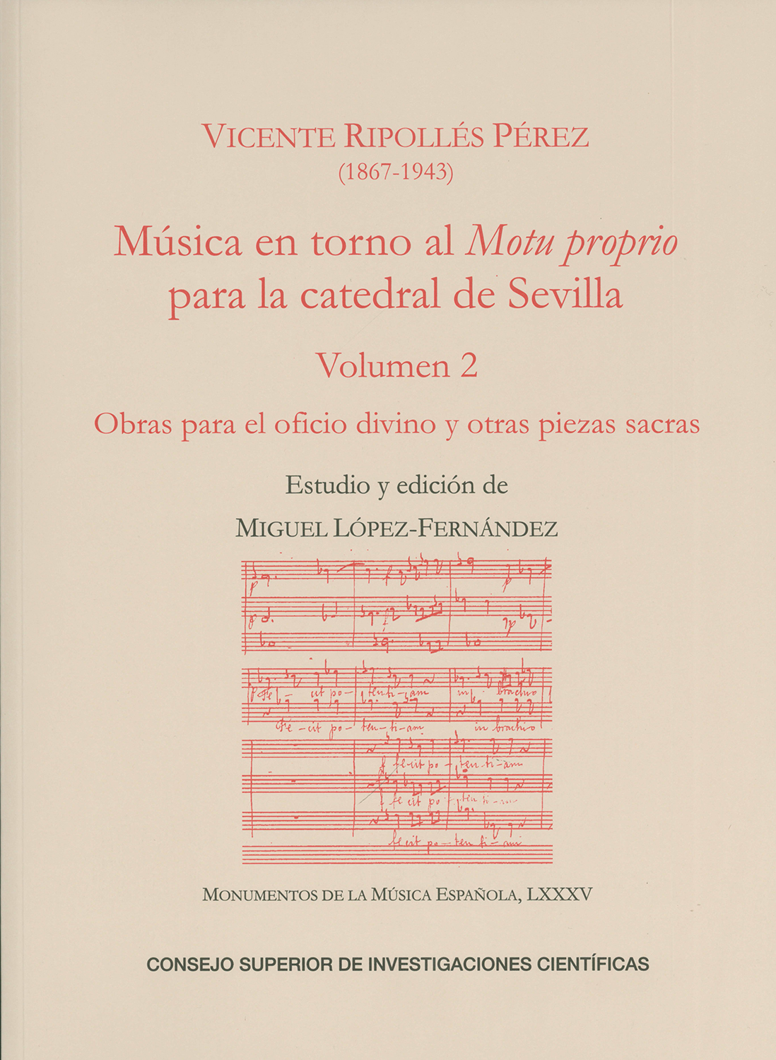 Portada del Libro Música En Torno Al Motu Proprio Para La Catedral De Sevilla. Vol. 2: O de Vicente Ripolles Perez - 9788400105969