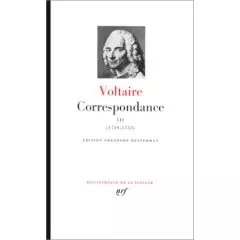 Portada del Libro Correspondance Iii: Janvier 1794 - Decembre 1753 de Voltaire - 9782070108077