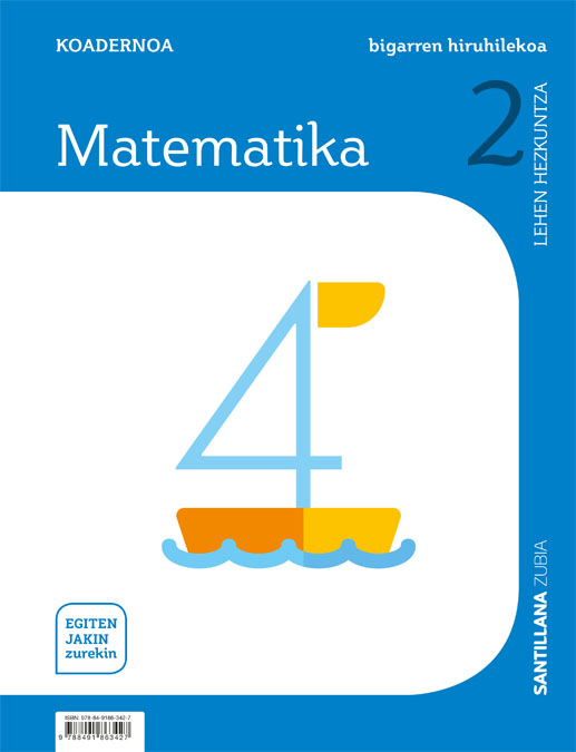 Portada del Libro 2-2Leh Koadernoa Matematika 2º Primaria Saber Hacer Contigo de Vv.Aa. - 9788491863427