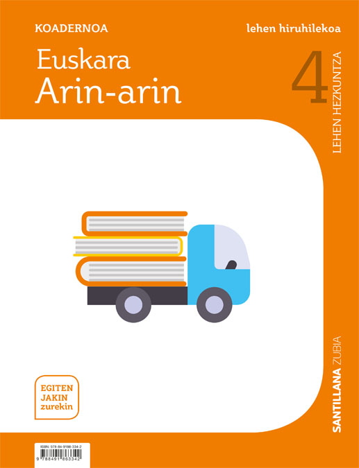 Portada del Libro 4-1Leh Koadernoa Lengua 4º Primaria Saber Hacer Contigo de Vv.Aa. - 9788491863342