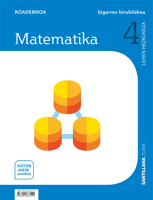 Portada del Libro 4-2Leh Koadernoa Matematika 4º Primaria Saber Hacer Contigo de Vv.Aa. - 9788491863410
