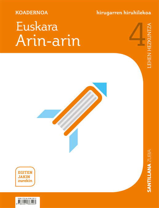 Portada del Libro 4-3Leh Koadernoa Lengua 4º Primaria Saber Hacer Contigo de Vv.Aa. - 9788491863403