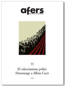Portada del Libro Afers Nº 55 (2006): Valencianisme Politic Homenatge A Alfons Cuco de Vv.Aa. - 9788495916716