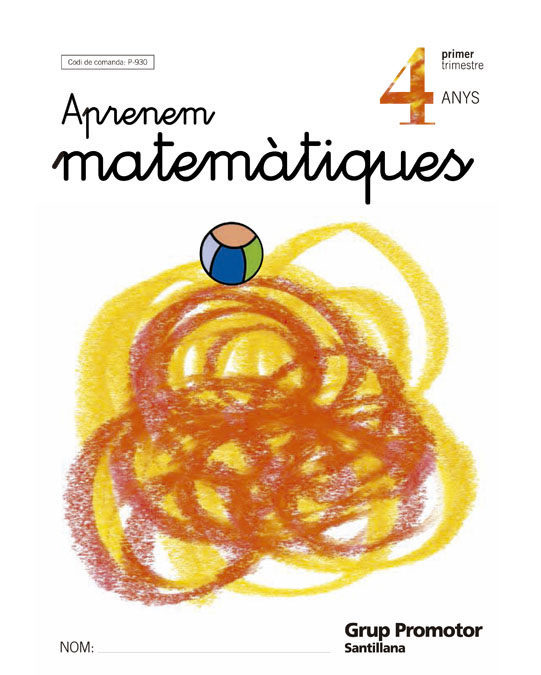 Portada del Libro Aprenem Matematiques Educacio Infantil (4 Anys) 1-2-3 Trimestre de Vv.Aa. - 9788479119300